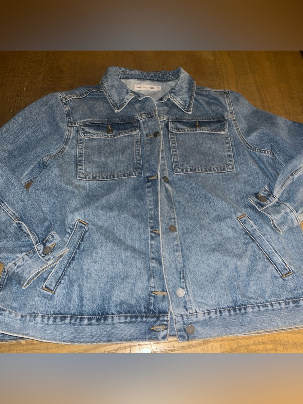 ASOS Denim Sz US 18 UK 22 Western Cotton Blue Jean Jacket Women’s